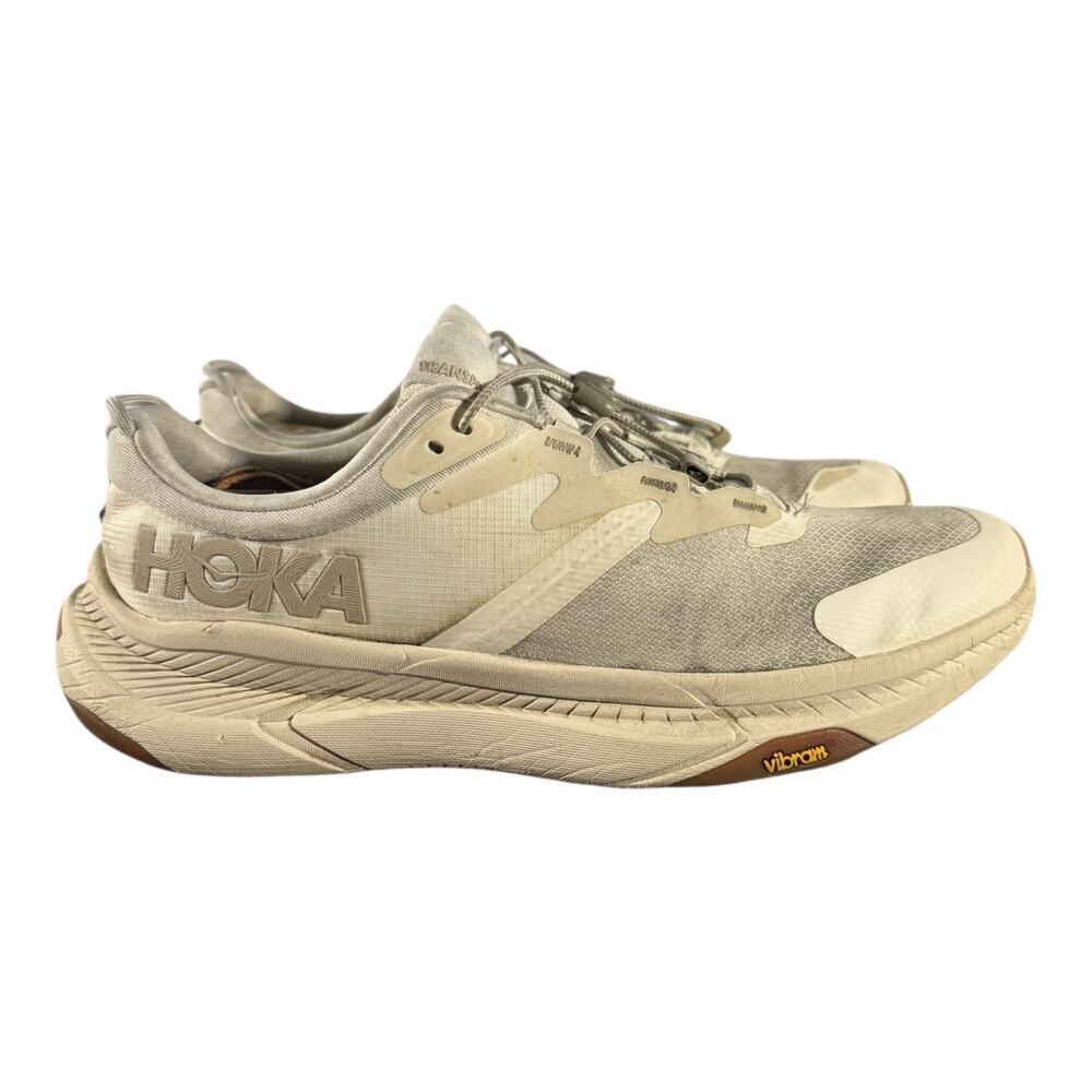 Hoka One One Womens Transport 1123154 EEGG Ivory Running Shoes Sneakers Sz 11 D